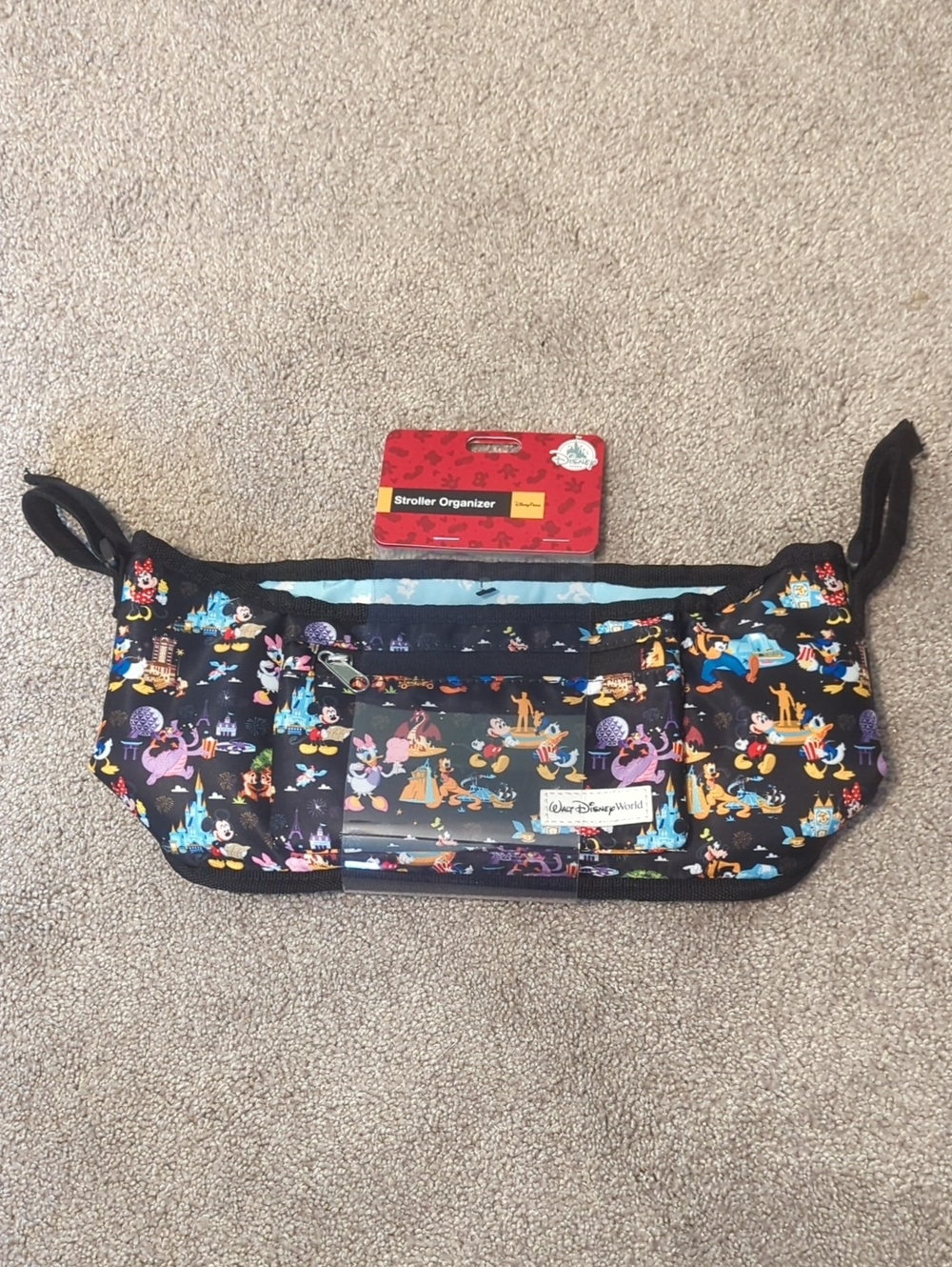 Walt Disney World Black Character Print Stroller Organizer